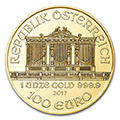 (Random year) 1/2 Oz gold Philharmonic Austria  Back