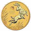 2023 2 Oz gold Lunar III series Rabbit Australia  Front